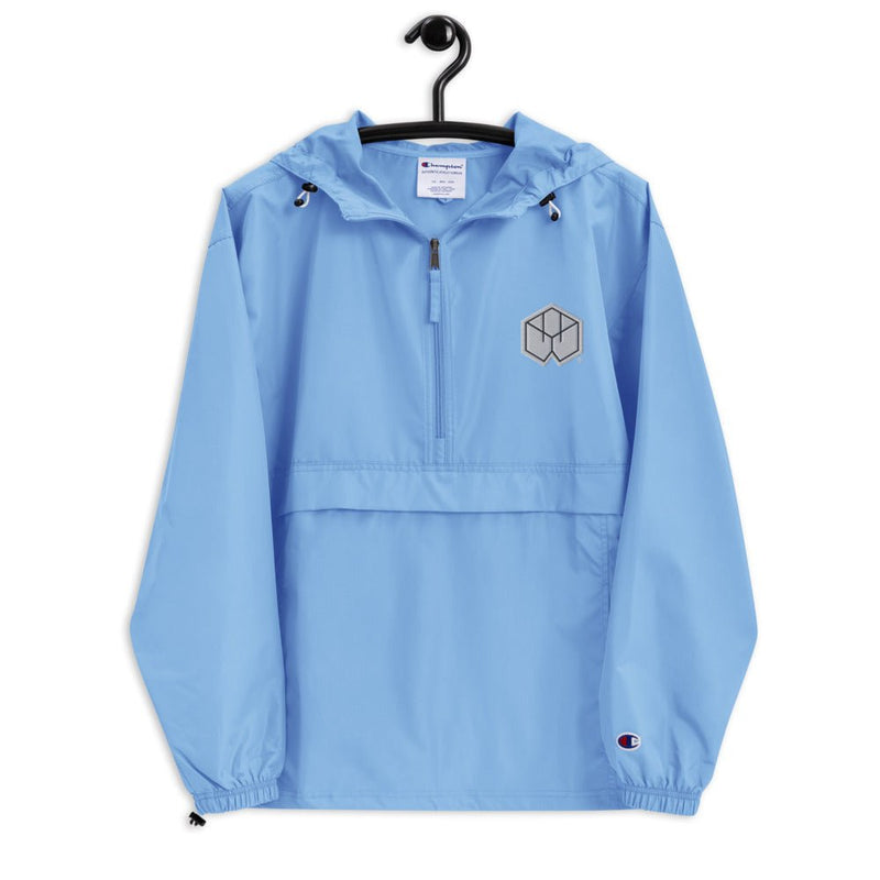 Boxwood Logo Embroidered Champion Packable Jacket - BoxWood Board Designs - Light Blue - S - -