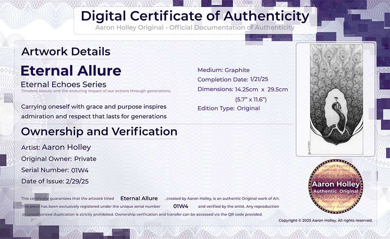 Digital Certificate of Authenticity-Eternal Allure