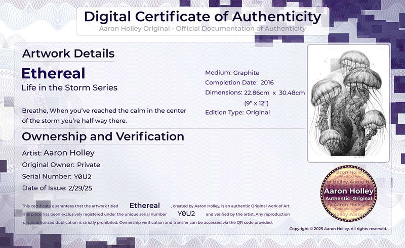 Digital Certificate of Authenticity-Ethereal