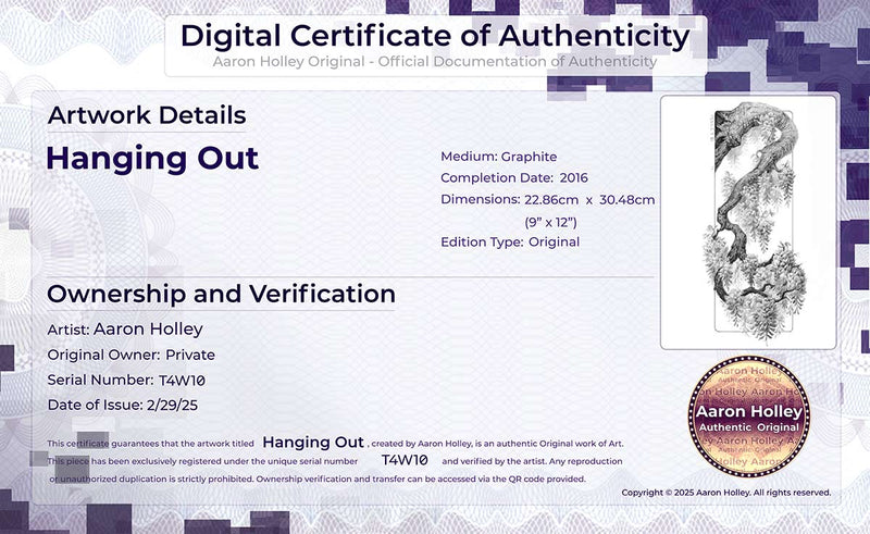 Digital Certificate of Authenticity-Hanging Out