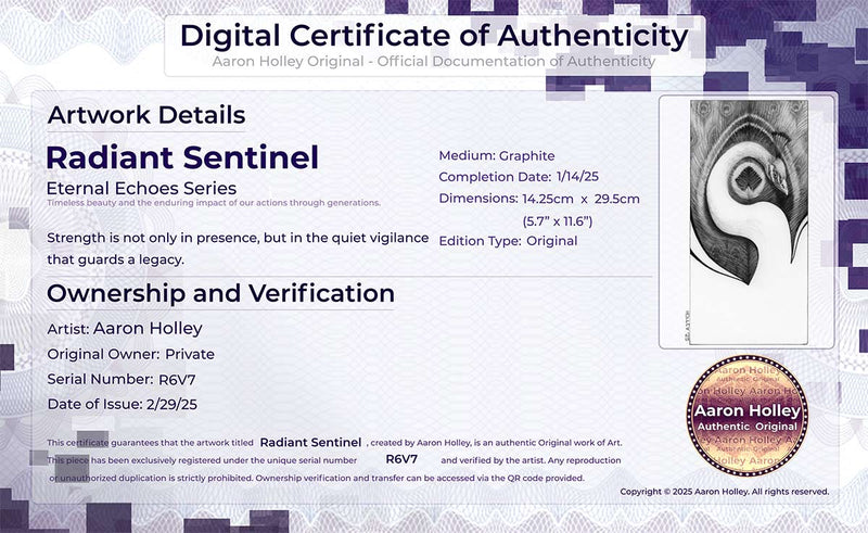 Digital Certificate of Authenticity-Radiant Sentinel