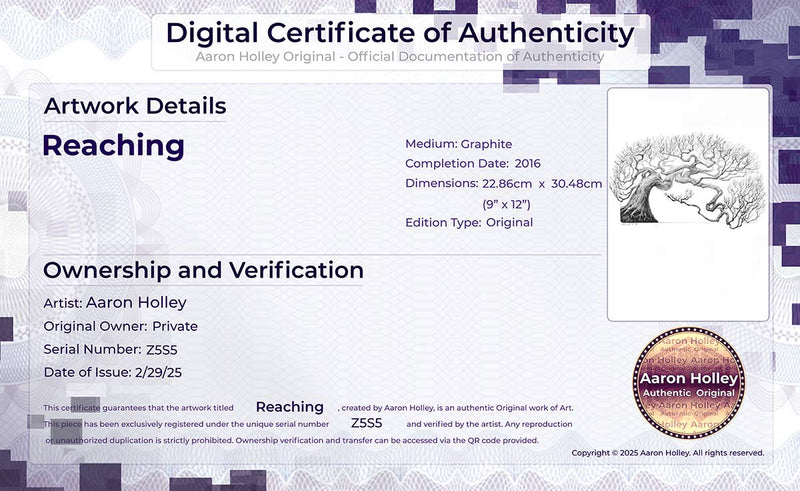 Digital Certificate of Authenticity-Reaching