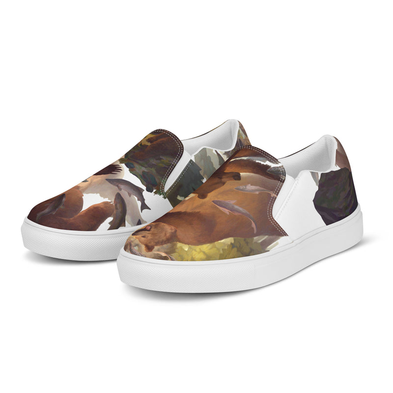 Bear Forest Men’s slip-on canvas shoes