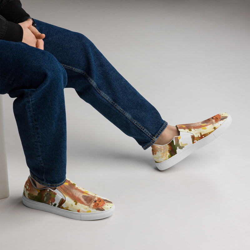 Fear Conquered Men’s slip-on canvas shoes