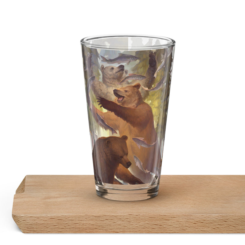 Bear Forest Shaker pint glass