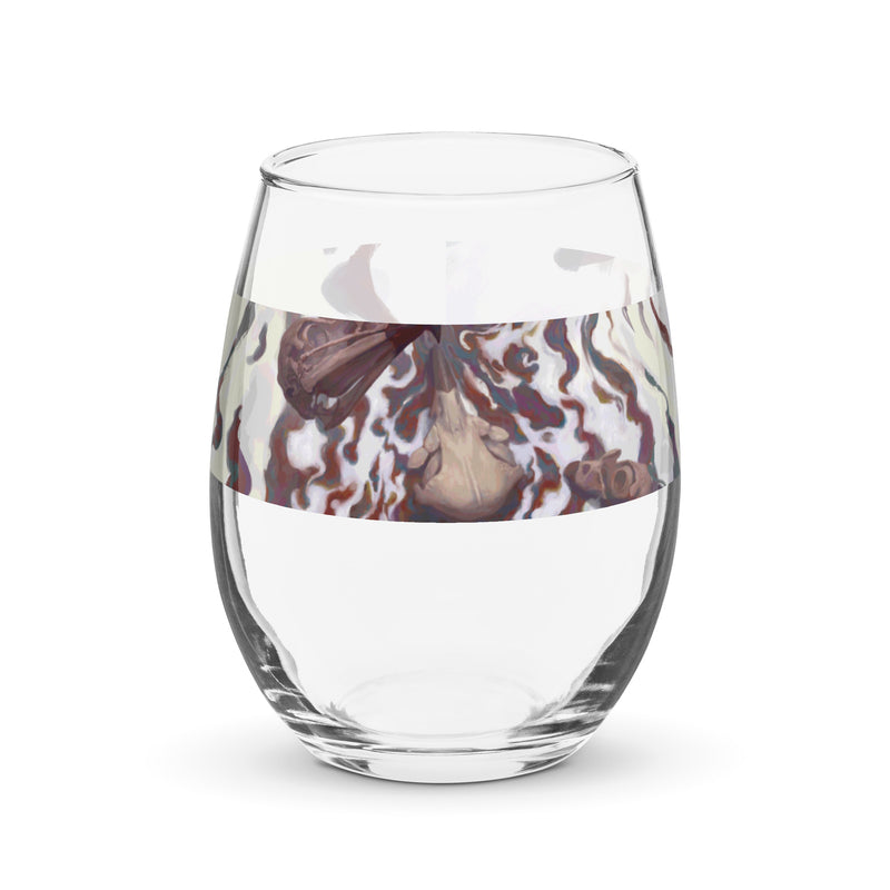 Palm Oil Stemless wine glass