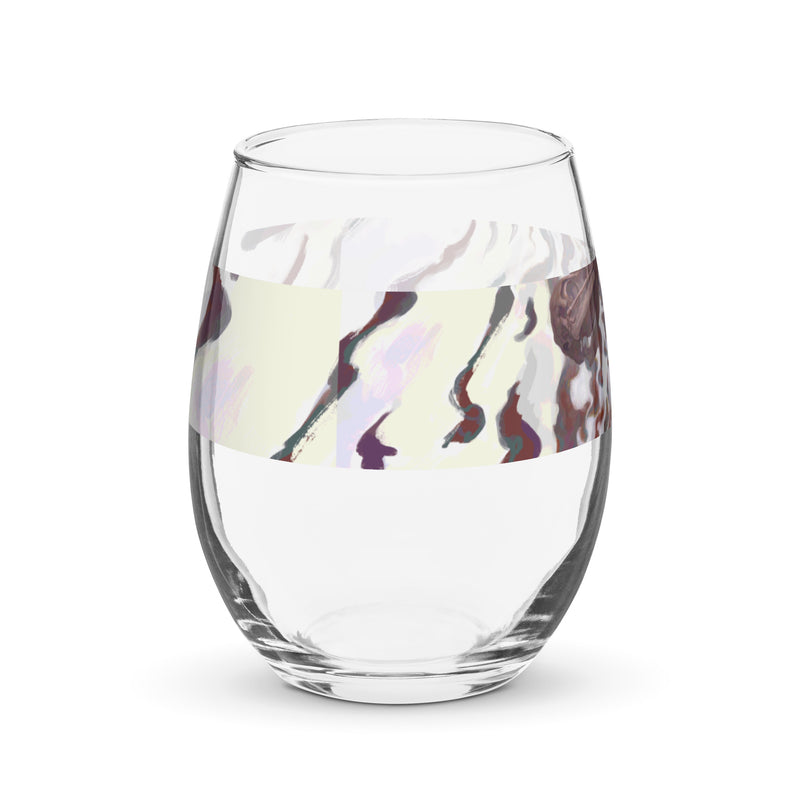 Palm Oil Stemless wine glass