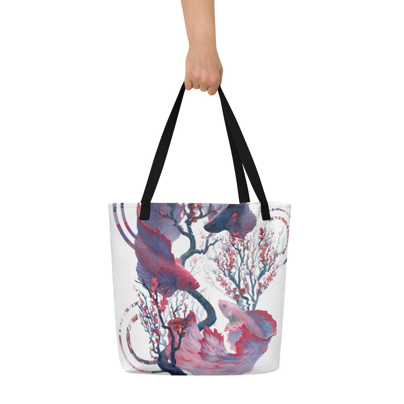 Ripples in Time All-Over Print Large Tote Bag