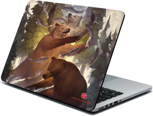 Bear Forest Laptop or Macbook BARK - BoxWood Board Designs - Medium - 13" - - Laptop / Macbook BARK