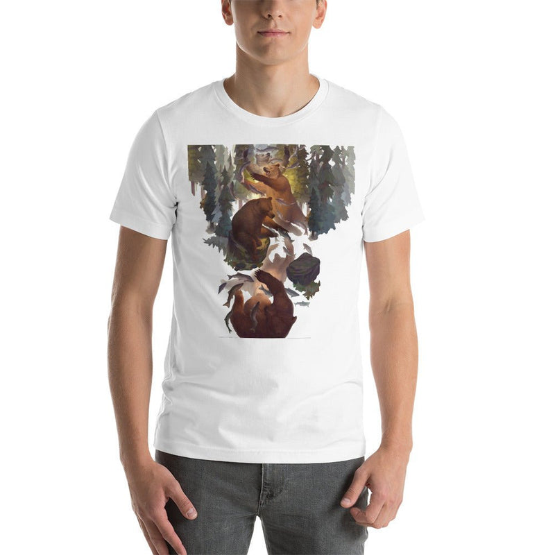 Bear Forest Short-sleeve unisex t-shirt - BoxWood Board Designs - White - XS - -