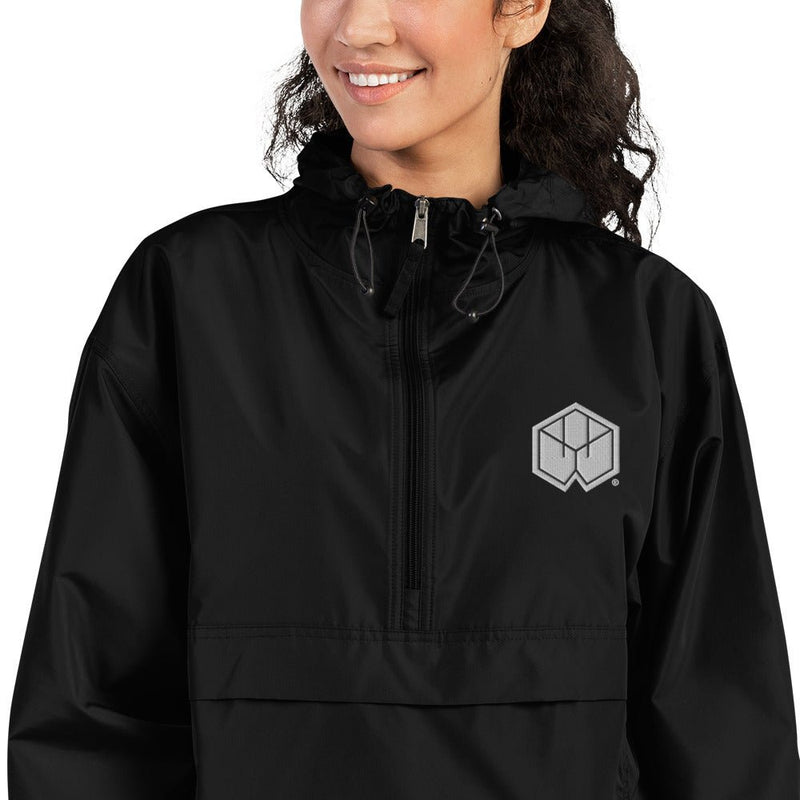 Boxwood Logo Embroidered Champion Packable Jacket - BoxWood Board Designs - Black - S - -