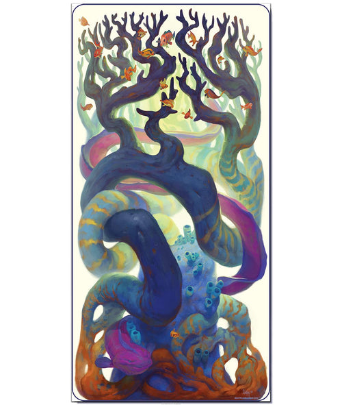 Curious Coral - CONVENTIONAL Fine Art Print - BoxWood Board Designs - 12" x 24" - - Trees of Life Print