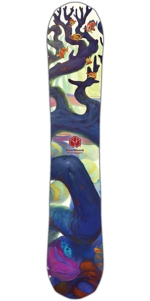 Curious Coral Snowboard BARK - BoxWood Board Designs - 141-150 - Gold - Snowboard BARK