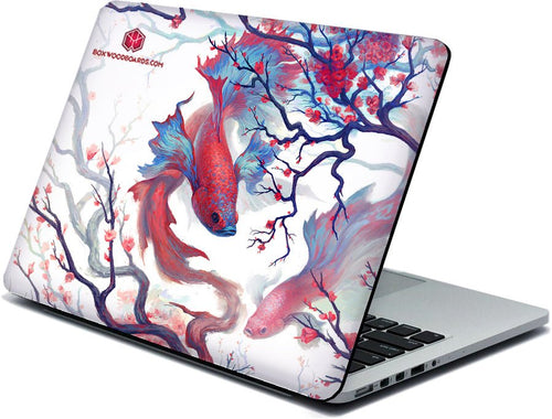 Ebb and Flow Laptop or Macbook BARK - BoxWood Board Designs - Medium - 13" - - Laptop / Macbook BARK