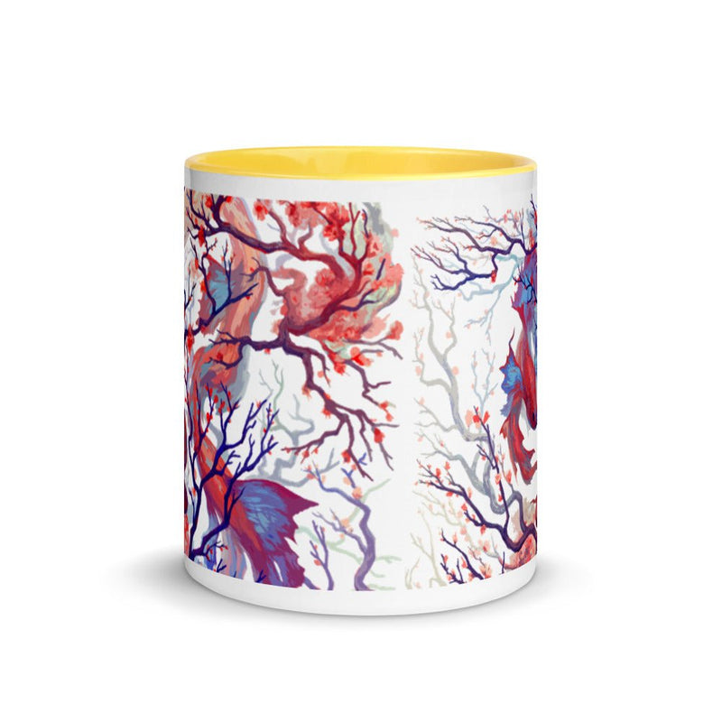 Ebb and Flow Mug with Color Inside - BoxWood Board Designs - Yellow - -