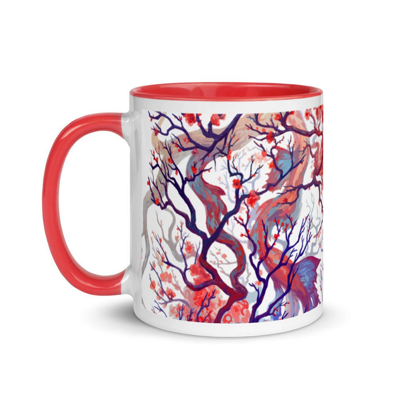 Ebb and Flow Mug with Color Inside - BoxWood Board Designs - Red - -