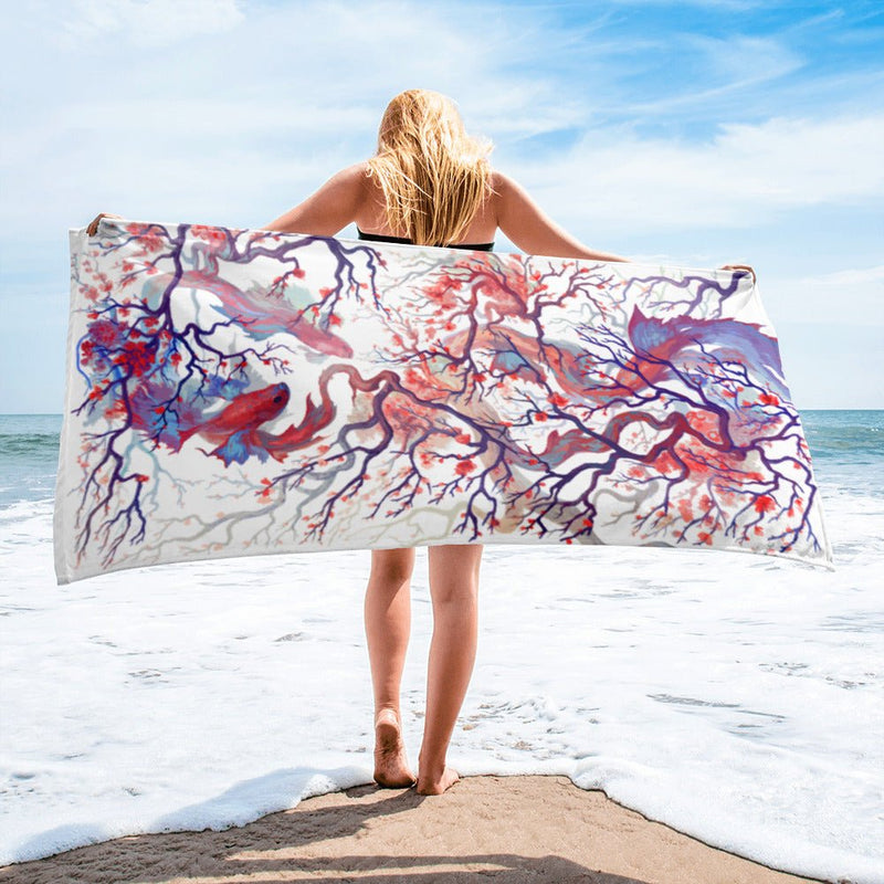Ebb and Flow Sublimated Beach Towel - BoxWood Board Designs - - -