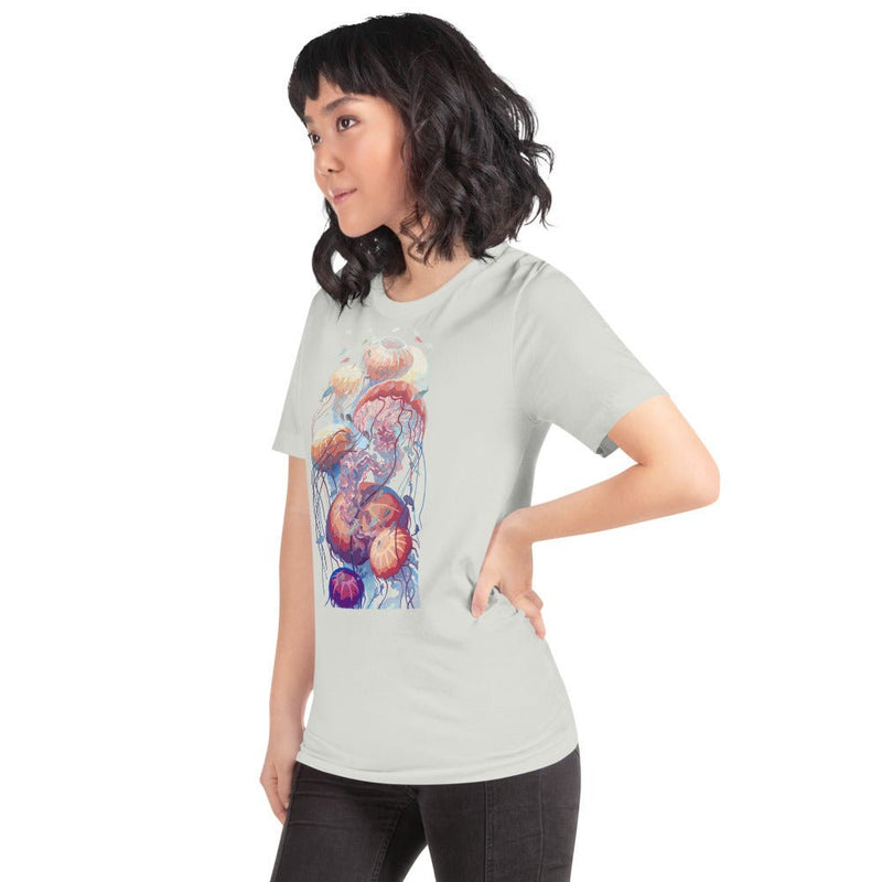 Ethereal Short-Sleeve Unisex T-Shirt (Pastel Colors) - BoxWood Board Designs - Silver - S - -