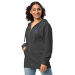 Transcendence Unisex fleece zip up hoodie - BoxWood Board Designs - Charcoal Heather - S - -