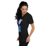 Transcendence Unisex Short Sleeve V-Neck T-Shirt - BoxWood Board Designs - Black - XS - -