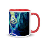 Wolf Star Mug with Color Inside - BoxWood Board Designs - Red - -